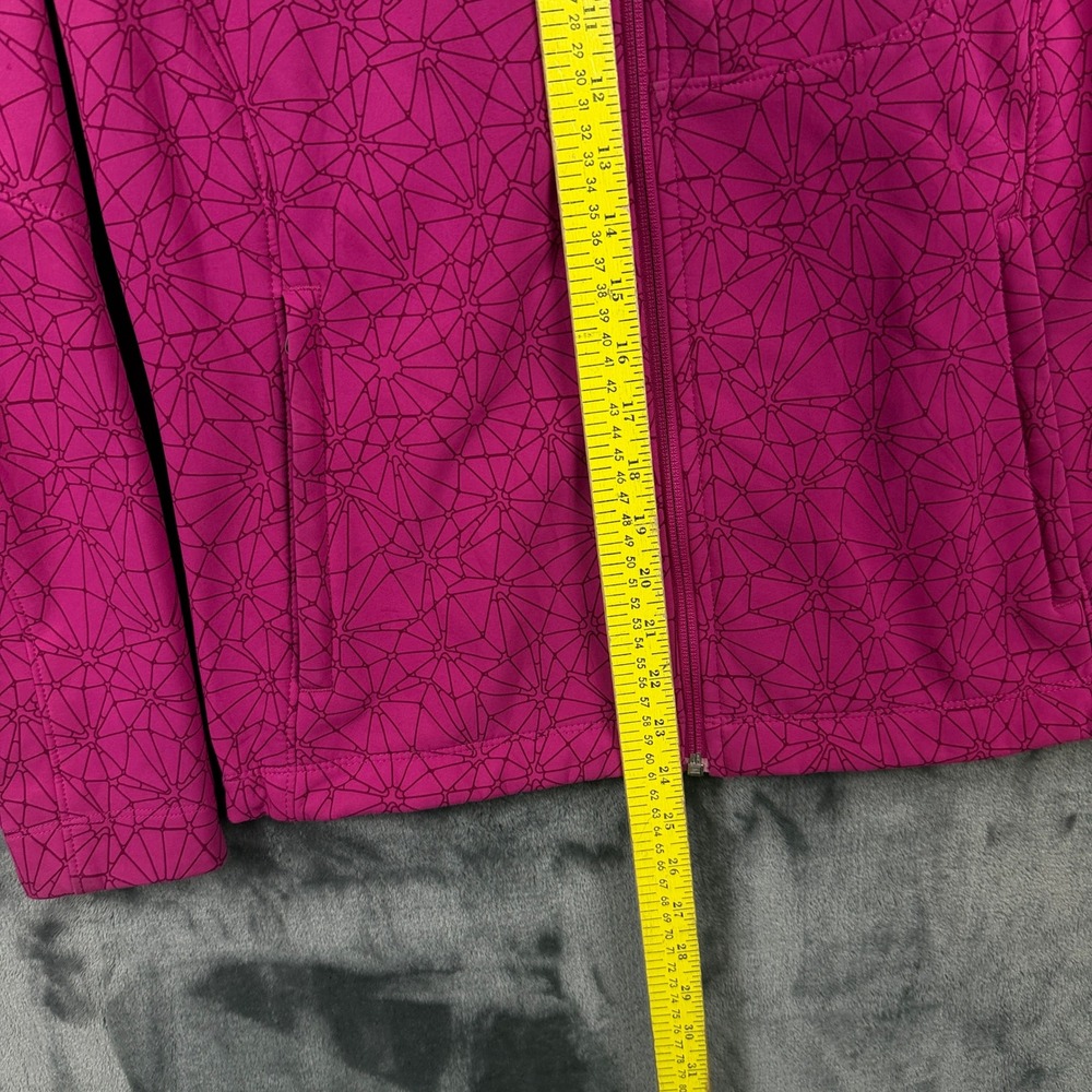 The North Face Apex Bionic Jacket Womens Medium Pink Geometric Print Softshell - Picture 2 of 7